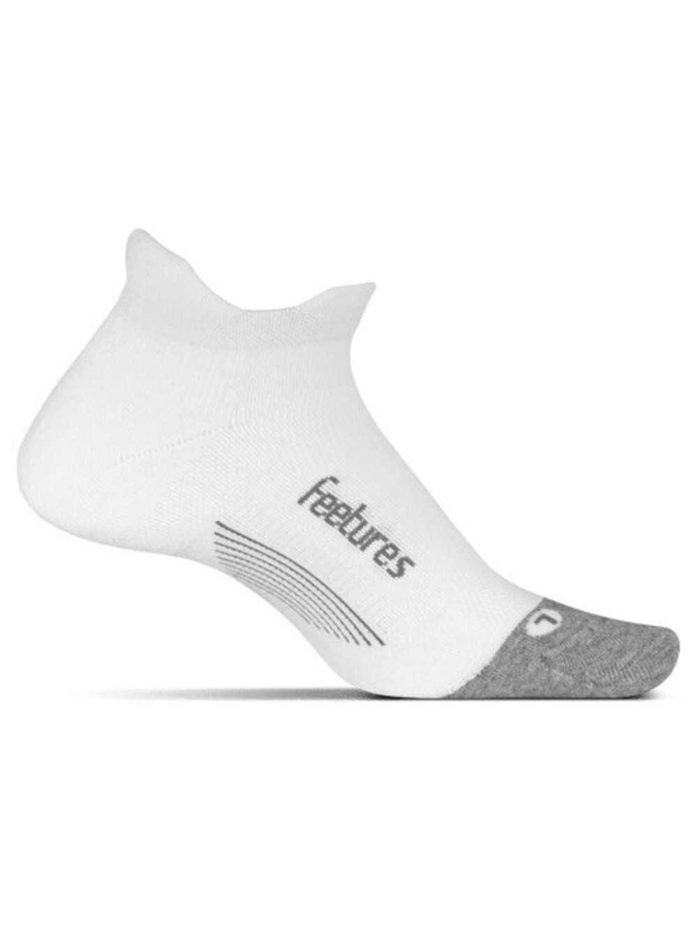 NWT Feetures Elite Light Cushion No Show Tab Socks 3 Pack White Mens 9-12 L - Picture 2 of 6